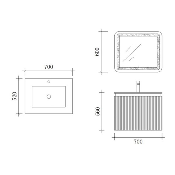 Bộ tủ Lavabo Demuhler SA002G-800BC chính hãng